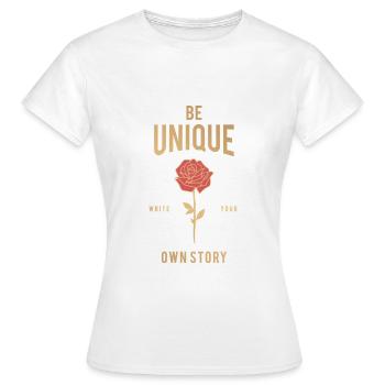 Unique - Women's T-Shirt - white - Front - AI Model Female 172 dark (172cm)