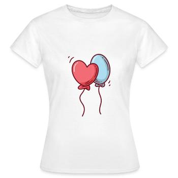 Ballon - T-shirt Femme - blanc - Devant - AI Model Female 172 dark (172cm)