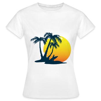 Palme - T-shirt Femme - blanc - Devant - AI Model Female 172 dark (172cm)