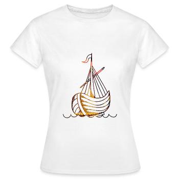 Ship - Women's T-Shirt - white - Front - AI Model Female 172 dark (172cm)