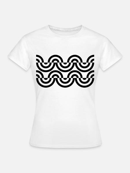Op-Art - Frauen T-Shirt - Weiß