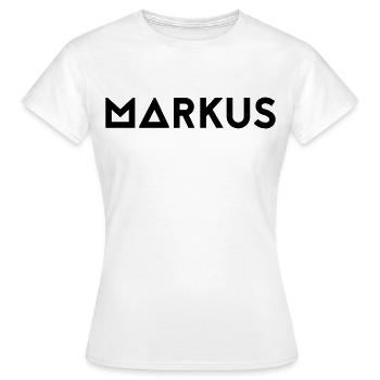 Prénom Markus - T-shirt Femme - blanc - Devant - AI Model Female 172 dark (172cm)