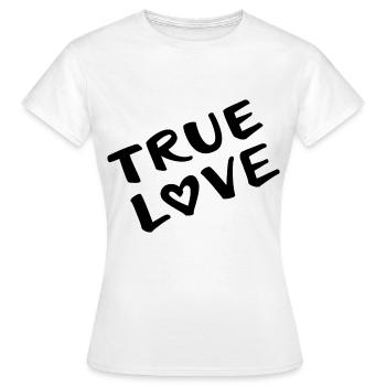 vrai amour vrai amour - T-shirt Femme - blanc - Devant - AI Model Female 172 dark (172cm)