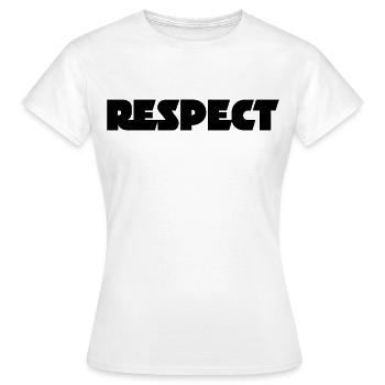 respect - T-shirt Femme - blanc - Devant - AI Model Female 172 dark (172cm)