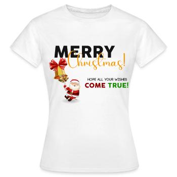 Frohe Weihnachten Weihnachtsmann - Frauen T-Shirt - Weiß - Vorne - AI Model Female 172 dark (172cm)