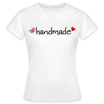 T-shirt hashtag fait main - T-shirt Femme - blanc - Devant - AI Model Female 172 dark (172cm)