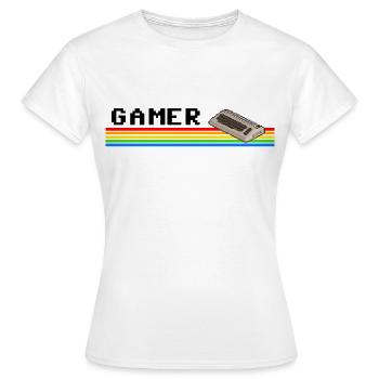 Joueur des années 80 - T-shirt Femme - blanc - Devant - AI Model Female 172 dark (172cm)