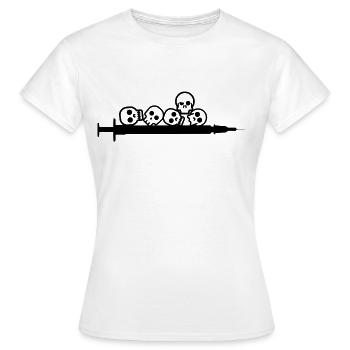 Drugs Kills - No Drugs - Live healthy - Women's T-Shirt - white - Front - AI Model Female 172 dark (172cm)