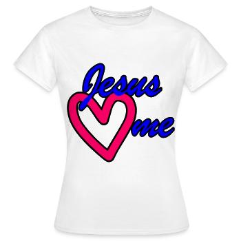 Jesus loves me Jesus loves me - Women's T-Shirt - white - Front - AI Model Female 172 dark (172cm)