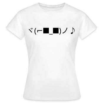 Lunettes de soleil dansantes ヾ(⌐■_■)ノ♪ - T-shirt Femme - blanc - Devant - AI Model Female 172 dark (172cm)