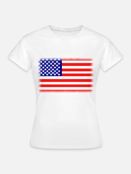 drapeau américain - Frauen T-Shirt - Weiß