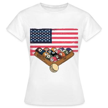 Billard - Frauen T-Shirt - Weiß - Vorne - AI Model Female 172 dark (172cm)