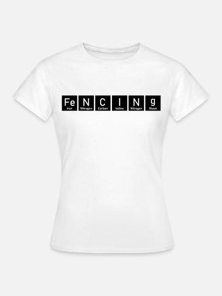 Fechten Periodensystem - Frauen T-Shirt - Weiß