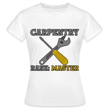 Rang de charpenterie Maître 2 - T-shirt Femme - blanc - Devant - AI Model Female 172 dark (172cm)