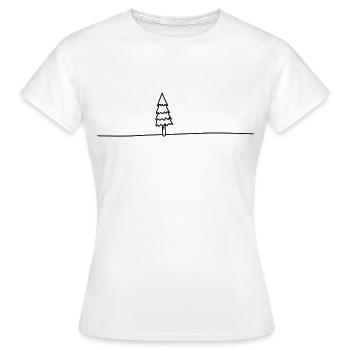 Sapin - T-shirt Femme - blanc - Devant - AI Model Female 172 dark (172cm)