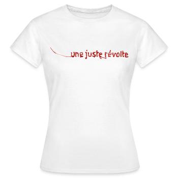 JUSTE RÉVOLTE - let's talk - T-shirt Femme - blanc - Devant - AI Model Female 172 dark (172cm)