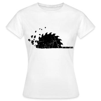 Saw Graffiti Banksy Street Art - T-shirt Femme - blanc - Devant - AI Model Female 172 dark (172cm)