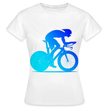 Cycliste de route Vélo de route Vélo de route Vélo de route - T-shirt Femme - blanc - Devant - AI Model Female 172 dark (172cm)