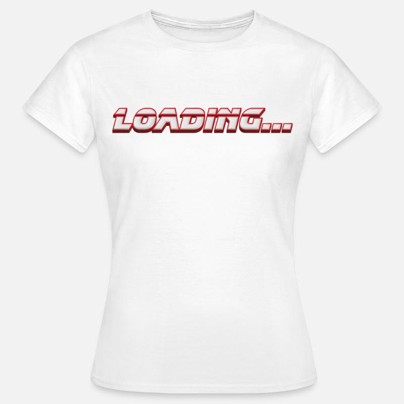 LOADING... – 3D Gamer Typography for Nerds & Gamers - Women's T-Shirt - white