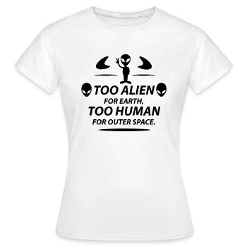 Alien Alien Aliens Spaceship Gift - Women's T-Shirt - white - Front - AI Model Female 172 dark (172cm)