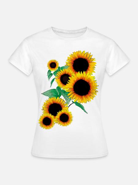 Sonnenblumen - Frauen T-Shirt - Weiß