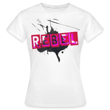 Rebel rebelle dans le cœur musique musique rebelle - T-shirt Femme - blanc - Devant - AI Model Female 172 dark (172cm)