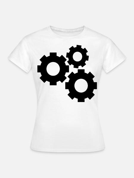 Zahnräder - Frauen T-Shirt - Weiß
