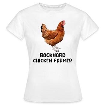 Hinterhof Hühner Farmer Tierhaltung Farm Lustig - Frauen T-Shirt - Weiß - Vorne - AI Model Female 172 dark (172cm)
