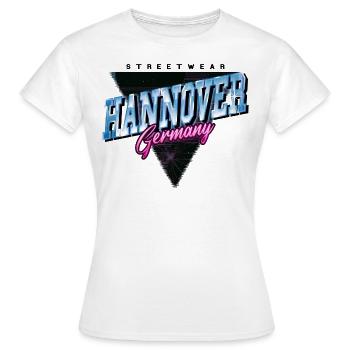 Hannover Deutschland Stadt Skyline Vintage Retro - Frauen T-Shirt - Weiß - Vorne - AI Model Female 172 dark (172cm)