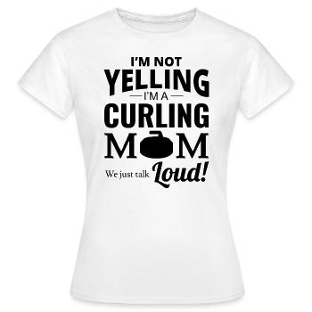 Curling Mama Winter Eissport Curler Muttertag - Frauen T-Shirt - Weiß - Vorne - AI Model Female 172 dark (172cm)