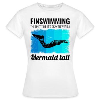 Nageoires Nageoire Nageur Natation Sports nautiques - T-shirt Femme - blanc - Devant - AI Model Female 172 dark (172cm)