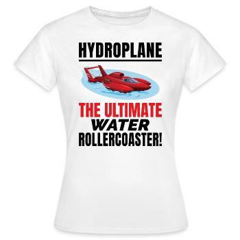Hydroplane, Boat Racing, Rollercoaster Adventure, - T-shirt Femme - blanc - Devant - AI Model Female 172 dark (172cm)