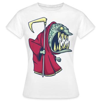 Monster mit Sense - Frauen T-Shirt - Weiß - Vorne - AI Model Female 172 dark (172cm)