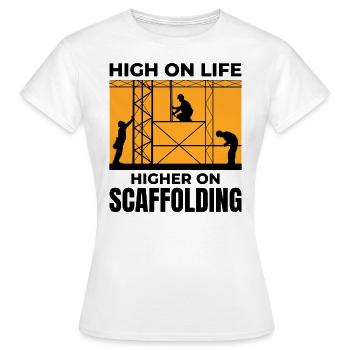 Scaffolder Scaffold Builder Scaffolding Platform - Women's T-Shirt - white - Front - AI Model Female 172 dark (172cm)