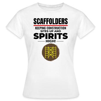 Scaffolder Scaffold Builder Scaffolding Platform - Women's T-Shirt - white - Front - AI Model Female 172 dark (172cm)