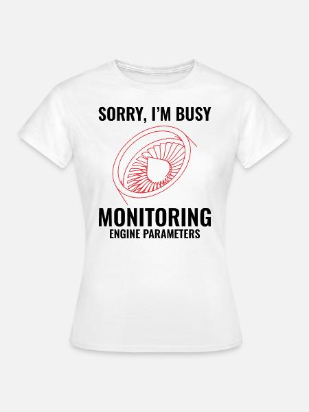 Düsentriebwerk Flugzeugmechaniker Luftfahrttechniker - Frauen T-Shirt - Weiß