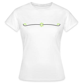 Blumenranke - Frauen T-Shirt - Weiß - Vorne - AI Model Female 172 dark (172cm)