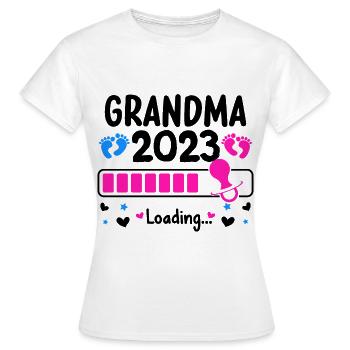 Grand-mère-à-être 2023 Grand-mère chargement 2023 Grand-mère - T-shirt Femme - blanc - Devant - AI Model Female 172 dark (172cm)