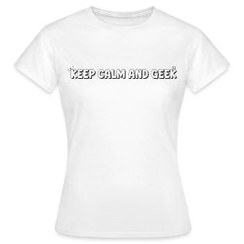 geekshirt - Women's T-Shirt - white - Front - AI Model Female 172 dark (172cm)