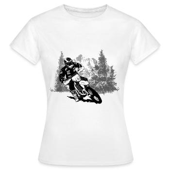Enduro - offroad - motorcycle terrain sport - Women's T-Shirt - white - Front - AI Model Female 172 dark (172cm)