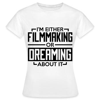 Filmklappe Film Filmemacher Kamera Regisseur - Frauen T-Shirt - Weiß - Vorne - AI Model Female 172 dark (172cm)