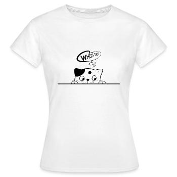 Katze versteckt sich Katzenliebhaber Geschenk - Frauen T-Shirt - Weiß - Vorne - AI Model Female 172 dark (172cm)