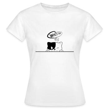 Katze versteckt sich Katzenliebhaber Geschenk - Frauen T-Shirt - Weiß - Vorne - AI Model Female 172 dark (172cm)