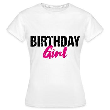 Anniversaire Fille Geburtstag - T-shirt Femme - blanc - Devant - AI Model Female 172 dark (172cm)