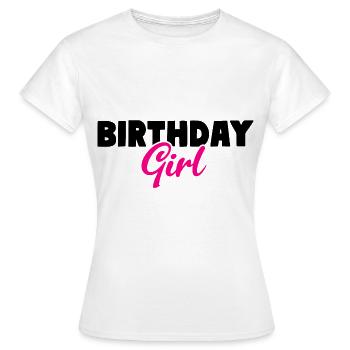 Fille d’anniversaire - T-shirt Femme - blanc - Devant - AI Model Female 172 dark (172cm)