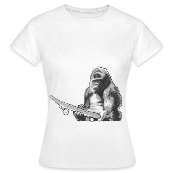 Skate Skate Singe Singe Singe - T-shirt Femme - blanc - Devant - AI Model Female 172 dark (172cm)