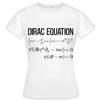 Dirac Equation Mathematisch-relativistische - Frauen T-Shirt - Weiß - Vorne - AI Model Female 172 dark (172cm)