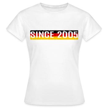 SINCE 2005 - ADULT - EIGHTEEN - 18TH BIRTHDAY - Women's T-Shirt - white - Front - AI Model Female 172 dark (172cm)