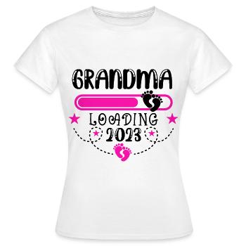 2023 Grand-mère, grand-mère à venir 2023, 2023 Grand-mère - T-shirt Femme - blanc - Devant - AI Model Female 172 dark (172cm)