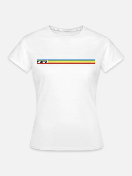 NERDY forever - nerd Rainbow - Frauen T-Shirt - Weiß